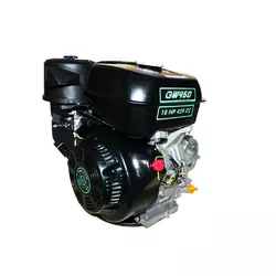Двигатель бензиновый GrunWelt GW460F-S (CL) (центробежное сцепление, шпонка, 18 л.с., ручной стартер)